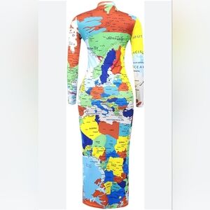 NWOT**WORLD GLOBE DRESS